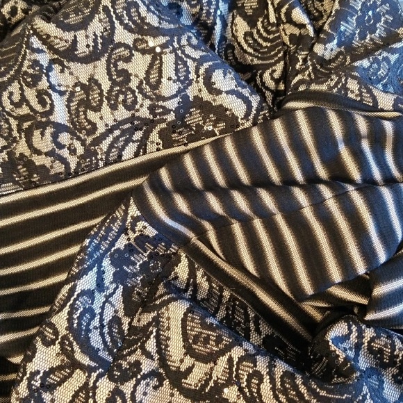 Black Lace Nude Illusion Midi Dress 16 NWT - Picture 3 of 7